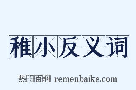 稚小反义词是什么意思的图片